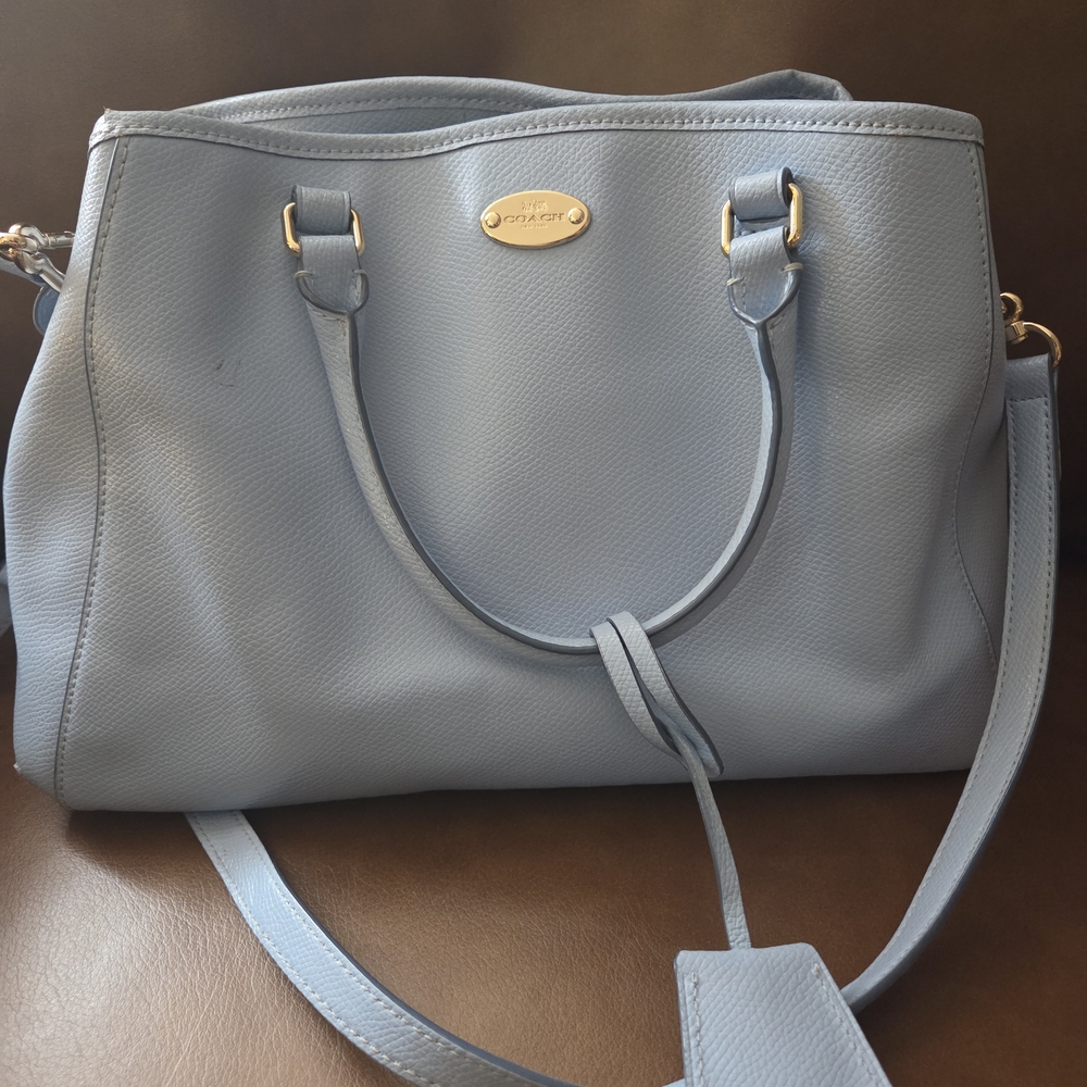 Authentic Coach Light Blue Shoulder Bag